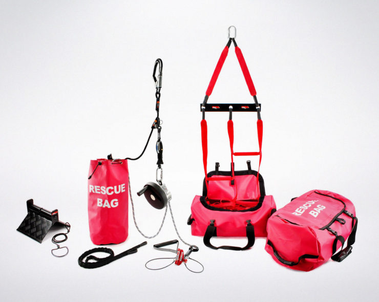 height safety rescue kit, red