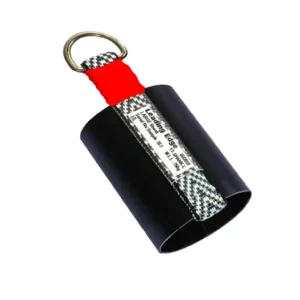 Shank Tether for tool tethering. Black with red tag and connector