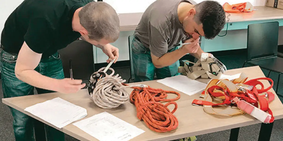 height equipment inspected during training session