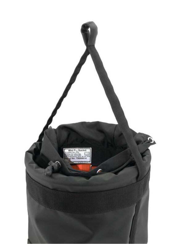 Pig Bucket tool bag in black with handle for working safely at height