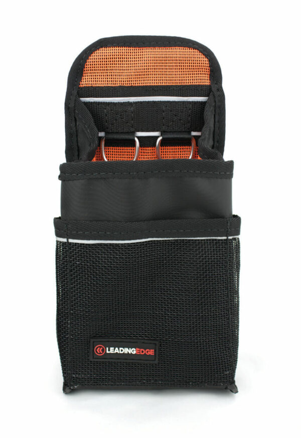 Small Engineer’s Bag in black and orange designed to carry tools safely when working at height