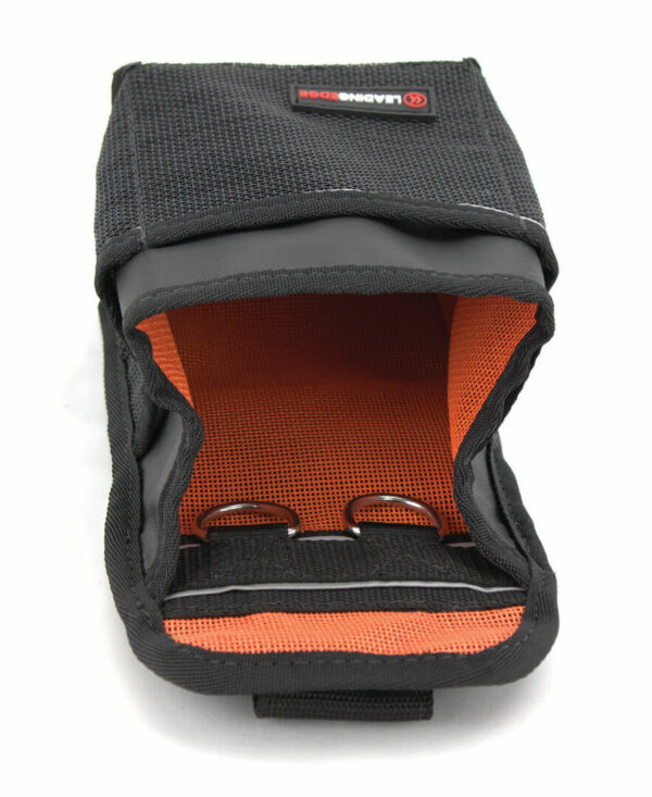 Small Engineer’s Bag in black and orange designed to carry tools safely when working at height