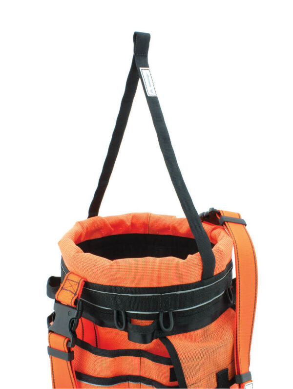 LV Pro Pig Bucket tool bag in orange with external pockets and achorage points.