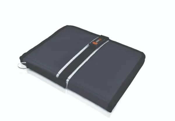 Tablet Portfolio Case in black with tether for working at height