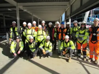 Operatives completing working at height courses wearing full safety training products